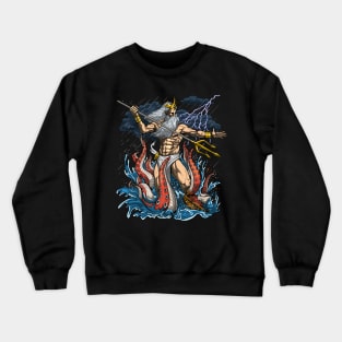 Ancient Greek God Poseidon Crewneck Sweatshirt